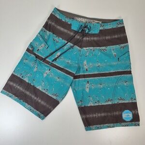 Pelagic Swim Trunks Men 30 Multicolor Sharkskin Boardshorts Fishing Pockets‎